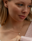 BEZEL FRESHWATER PEARL NECKLACE