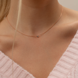 SOLITAIRE BEZEL SET SINGLE STONE NECKLACE