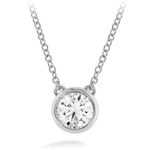 SOLITAIRE BEZEL SET SINGLE STONE NECKLACE - GNRTN