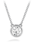 SOLITAIRE BEZEL SET SINGLE STONE NECKLACE - GNRTN