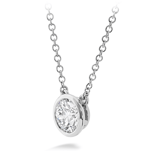 SOLITAIRE BEZEL SET SINGLE STONE NECKLACE - GNRTN