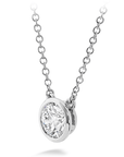 SOLITAIRE BEZEL SET SINGLE STONE NECKLACE - GNRTN