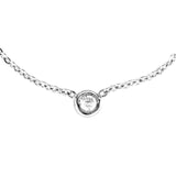 Natalia's 925 Sterling Silver Single Bezel Bracelet - 1/10 Carat Diamond - GNRTN